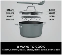 Ninja Zerostick 30cm Non Stick Aluminium Possible Pot -Grey -Home Products Store 1120288 R Z003A