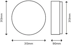 Philips Doris Bathroom Luminaire Flush To Ceiling Light -Home Products Store 1122585 R Z004A