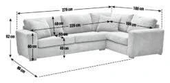 Habitat Eton Fabric Left Hand Corner Sofa - Biege -Home Products Store 1151484 R E001