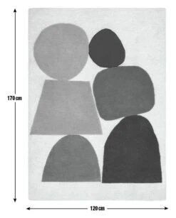 Habitat Geometric Cut Pile Rug - 120X170cm - Multicoloured -Home Products Store 1179985 R E001