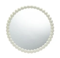 Habitat Beaded Round Wall Mirror - White - 70x70cm -Home Products Store 1182927 R Z003A