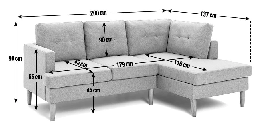 Habitat Joshua Self Assembly Right Hand Corner Sofa – Grey 4 Habitat Joshua Self Assembly Right Hand Corner Sofa – Grey - Image 4