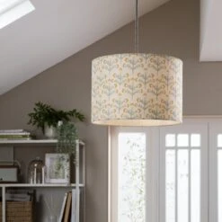 Habitat Floral Print Faux Linen Shade - Cream And Orange -Home Products Store 1233663 R Z002C