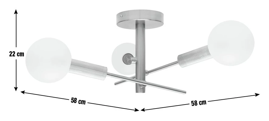 Habitat Globe Ribbed Metal Bathroom Ceiling Light - Brass 3 Habitat Globe Ribbed Metal Bathroom Ceiling Light - Brass - Image 3