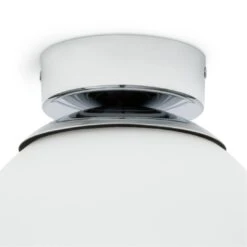 Habitat Opal Glass Bathroom Flush Ceiling Light - White -Home Products Store 1233759 R Z003A