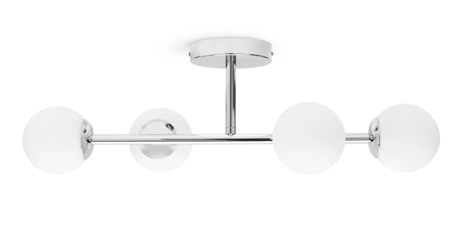 Habitat Metal 4 Light Bathroom Flush Ceiling Light - Chrome 2 Habitat Metal 4 Light Bathroom Flush Ceiling Light - Chrome - Image 2
