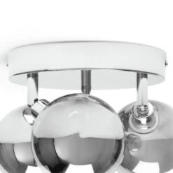 Habitat Globe Metal Bathroom Flush To Ceiling Light - Silver 10 Habitat Globe Metal Bathroom Flush To Ceiling Light - Silver -Home Products Store 1233883 R Z003A