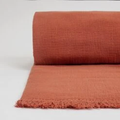 Habitat Cotton Plain Textured Throw - Terracotta - 150x200cm -Home Products Store 1244212 R Z002A