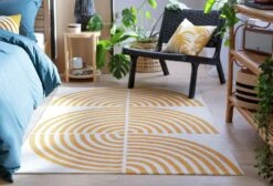 Habitat Global Print Flatweave Rug - 120X170cm - Yellow -Home Products Store 1256664 R Z002C