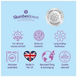 Slumberdown Ever Fresh 10.5 Tog Duvet - Single -Home Products Store 1256767 R Z013A