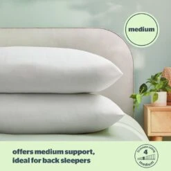Silentnight Anti-Allergy Medium/ Soft Pillow - 2 Pack -Home Products Store 1274299 R Z005A