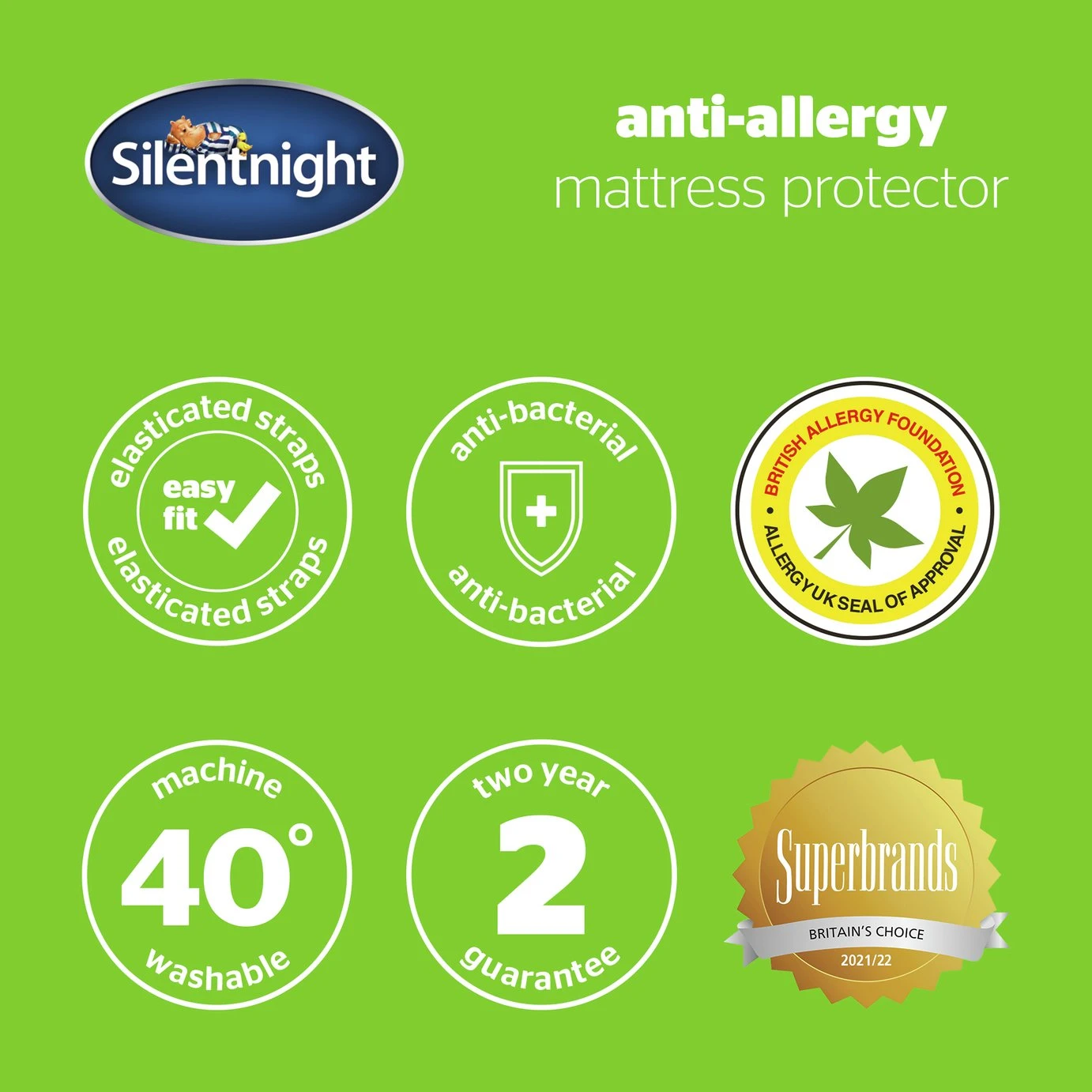 Silentnight Anti-Allergy Mattress Protector - Single 9 Silentnight Anti-Allergy Mattress Protector - Single - Image 9