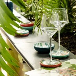 Habitat X Kew Set Of 4 Ceramic Botanical Coasters -Home Products Store 1300541 R Z003C