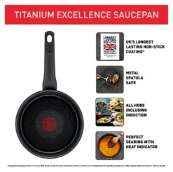 Tefal Titanium Excellence 16cm Aluminium Saucepan -Home Products Store 1303809 R Z003A