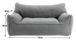 Habitat Kids Double Chair Bean Bag - Charcoal 8 Habitat Kids Double Chair Bean Bag - Charcoal -Home Products Store 1306789 R E001