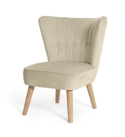 Habitat Alexis Velvet Cocktail Chair - Cream 13 Habitat Alexis Velvet Cocktail Chair - Cream -Home Products Store 1341294 R Z002A