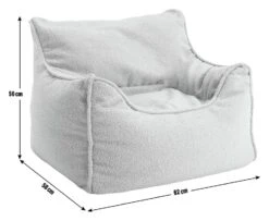 Habitat Kids Single Chair Boucle Bean Bag - Off White 8 Habitat Kids Single Chair Boucle Bean Bag - Off White -Home Products Store 1405044 R E001