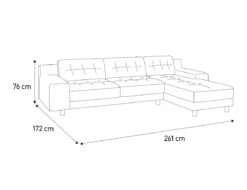 Habitat Hendricks Velvet Corner Chaise Sofa - Moss Green -Home Products Store 1480825 R E001