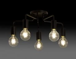 Habitat Rayner Steel 5 Light LED Flush Ceiling Light - Black -Home Products Store 1518261 R Z002A