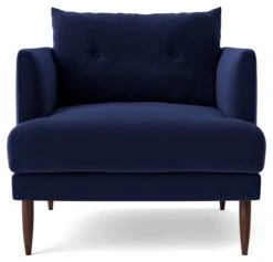 Swoon Kalmar Velvet Armchair - Ink Blue