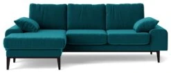 Swoon Tulum Velvet Left Hand Corner Sofa - Kingfisher Blue -Home Products Store 1990360 R Z003A