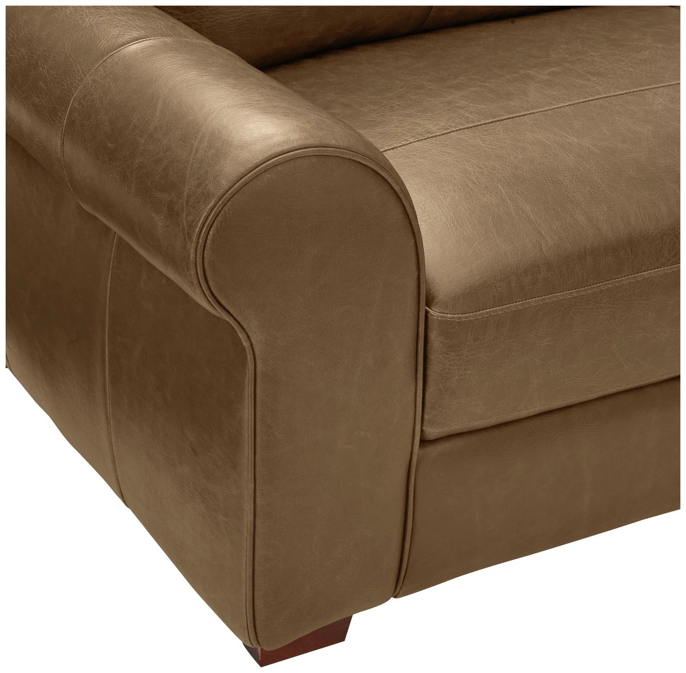 Habitat Salisbury Leather Left Hand Corner Sofa - Tan 8 Habitat Salisbury Leather Left Hand Corner Sofa - Tan - Image 8