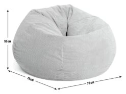 Kaikoo Aryton Cord Beanbag - Grey -Home Products Store 1996443 R E001