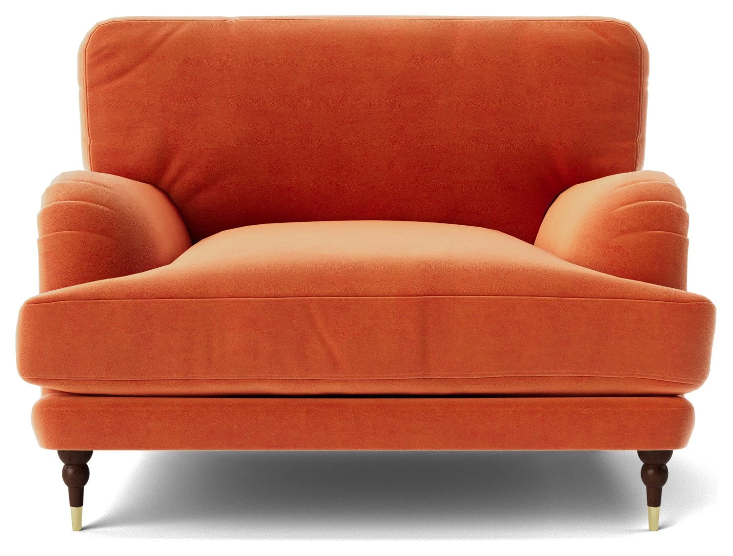 Swoon Charlbury Velvet Cuddle Chair - Burnt Orange 1 Swoon Charlbury Velvet Cuddle Chair - Burnt Orange