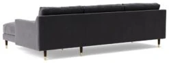 Swoon Rieti Velvet Right Hand Corner Sofa - Granite Grey -Home Products Store 2008488 R Z005A