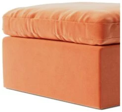 Swoon Seattle Velvet Ottoman Footstool - Burnt Orange -Home Products Store 2017682 R Z004A