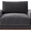 Swoon Denver Velvet Cuddle Chair - Granite Grey