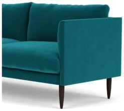 Swoon Luna Velvet 3 Seater Sofa- Kingfisher Blue -Home Products Store 2029728 R Z004A