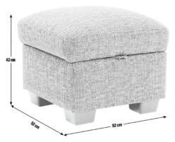 Habitat Lisbon Fabric Storage Footstool - Beige -Home Products Store 2071130 R E001