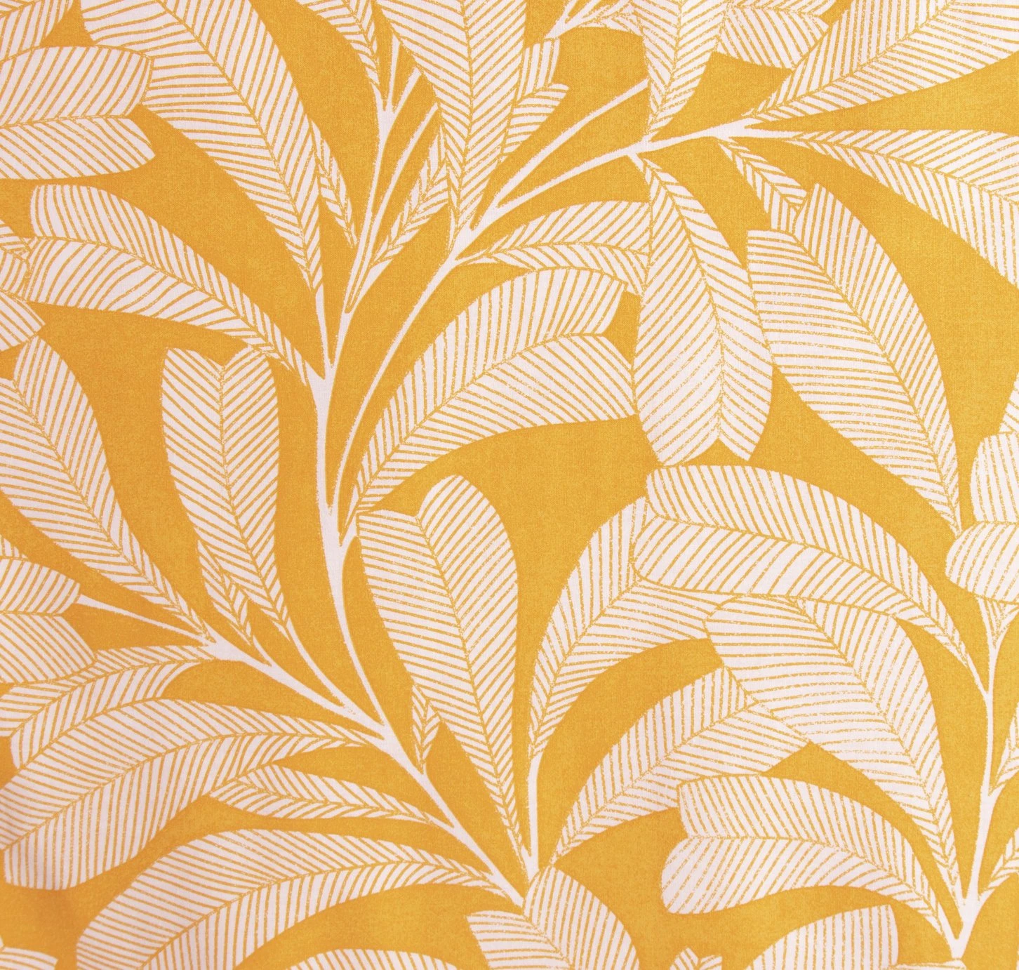 Habitat Cotton Linear Leaf Print Yellow Bedding Set- Single 2 Habitat Cotton Linear Leaf Print Yellow Bedding Set- Single - Image 2