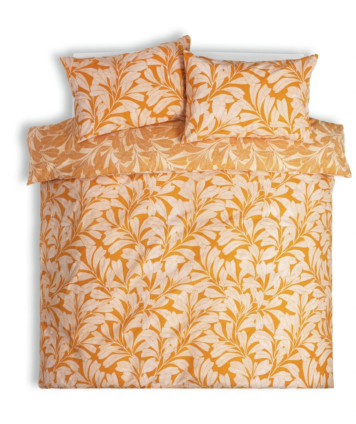 Habitat Cotton Linear Leaf Print Yellow Bedding Set- Single 3 Habitat Cotton Linear Leaf Print Yellow Bedding Set- Single - Image 3