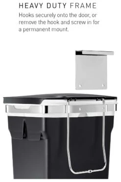 Simplehuman 10L In-Cabinet Cupboard Bin - Black -Home Products Store 2447939 R Z003A