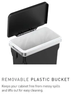 Simplehuman 10L In-Cabinet Cupboard Bin - Black -Home Products Store 2447939 R Z004A