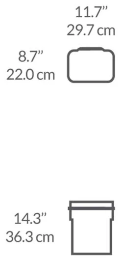 Simplehuman 10L In-Cabinet Cupboard Bin - Black -Home Products Store 2447939 R Z005A