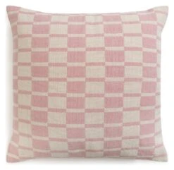 Habitat Checker Board Cushion - White & Pink - 43x43cm -Home Products Store 2714796 R Z002A