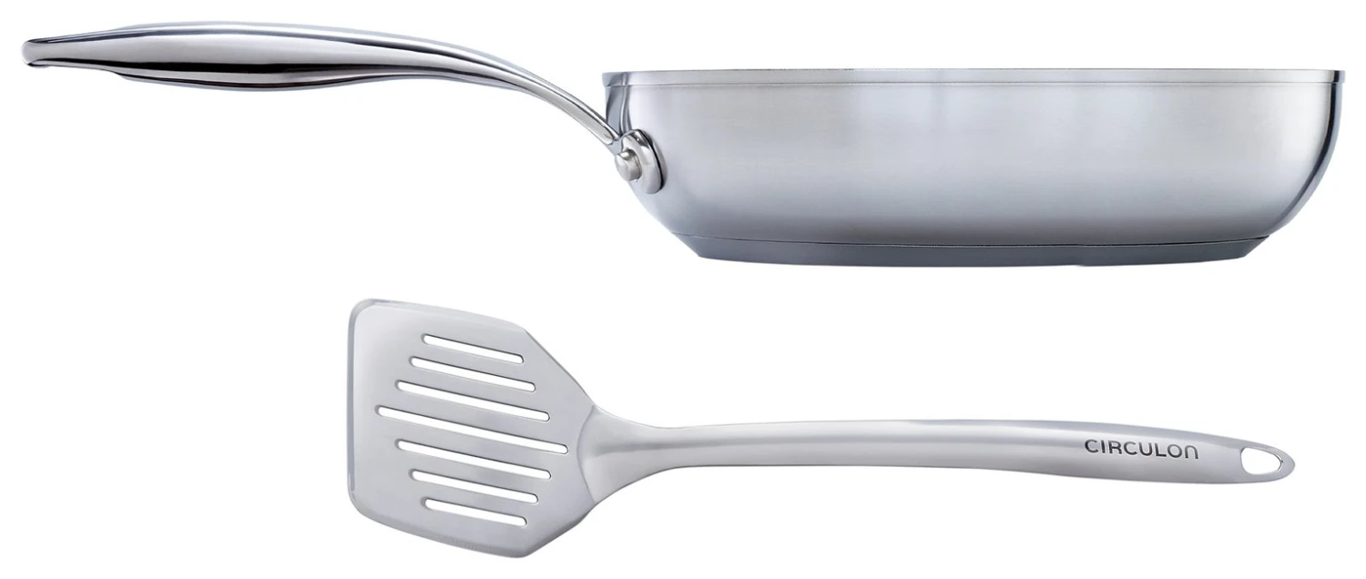 Circulon S Series 24cm Stainless Steel Pan And Spatula 1 Circulon S Series 24cm Stainless Steel Pan And Spatula