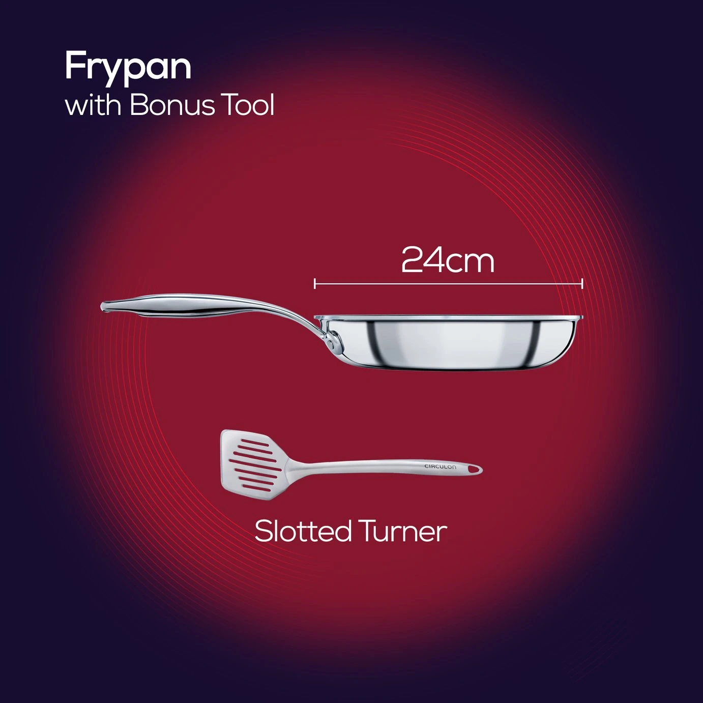 Circulon S Series 24cm Stainless Steel Pan And Spatula 5 Circulon S Series 24cm Stainless Steel Pan And Spatula - Image 5