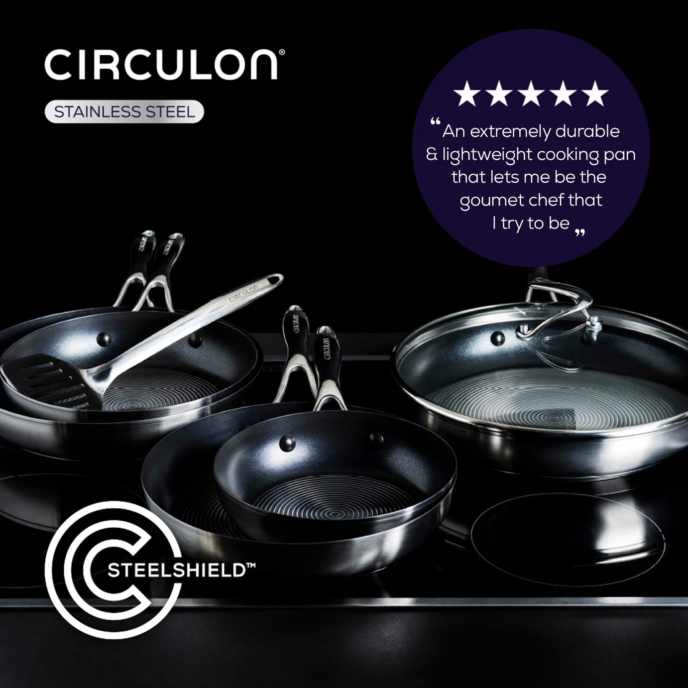 Circulon S Series 24cm Stainless Steel Pan And Spatula 7 Circulon S Series 24cm Stainless Steel Pan And Spatula - Image 7
