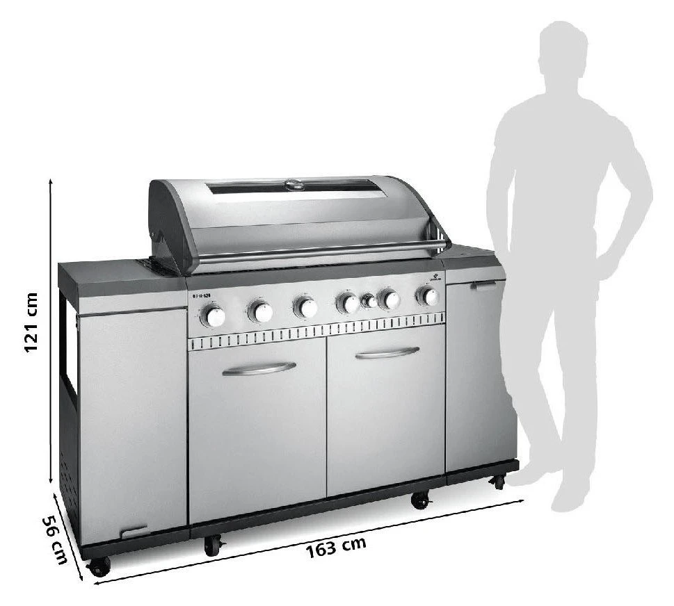LANDMANN Rexon Cook 6 Burner Gas BBQ With Side Burner 3 LANDMANN Rexon Cook 6 Burner Gas BBQ With Side Burner - Image 3