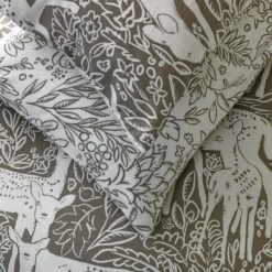 Habitat Brushed Cotton Deer Print Grey Bedding Set - Single -Home Products Store 2729107 R Z002C