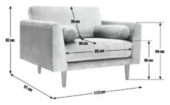 Habitat Jacob Fabric Cuddle Chair - Orange -Home Products Store 2910129 R E001