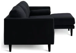 Habitat Jacob Velvet Right Hand Corner Sofa - Black -Home Products Store 2910260 R Z004A