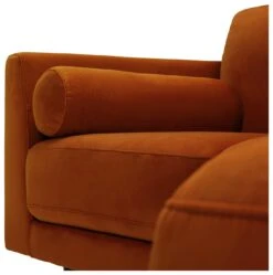 Habitat Jacob Velvet Right Hand Corner Sofa - Orange 11 Habitat Jacob Velvet Right Hand Corner Sofa - Orange -Home Products Store 2910318 R Z010A
