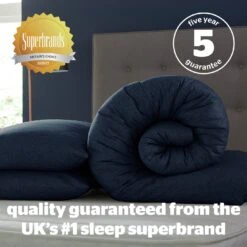 Silentnight Coverless 10.5Tog Navy Duvet &Pillowcase- Single -Home Products Store 3032257 R Z009A