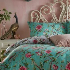 Furn Vintage Chinoiserie Floral Green Bedding Set - Single