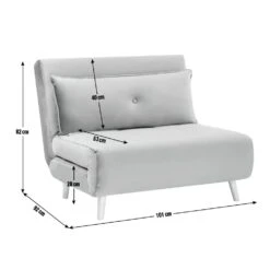 Habitat Roma Small Double Chairbed - Grey -Home Products Store 3104958 R E001